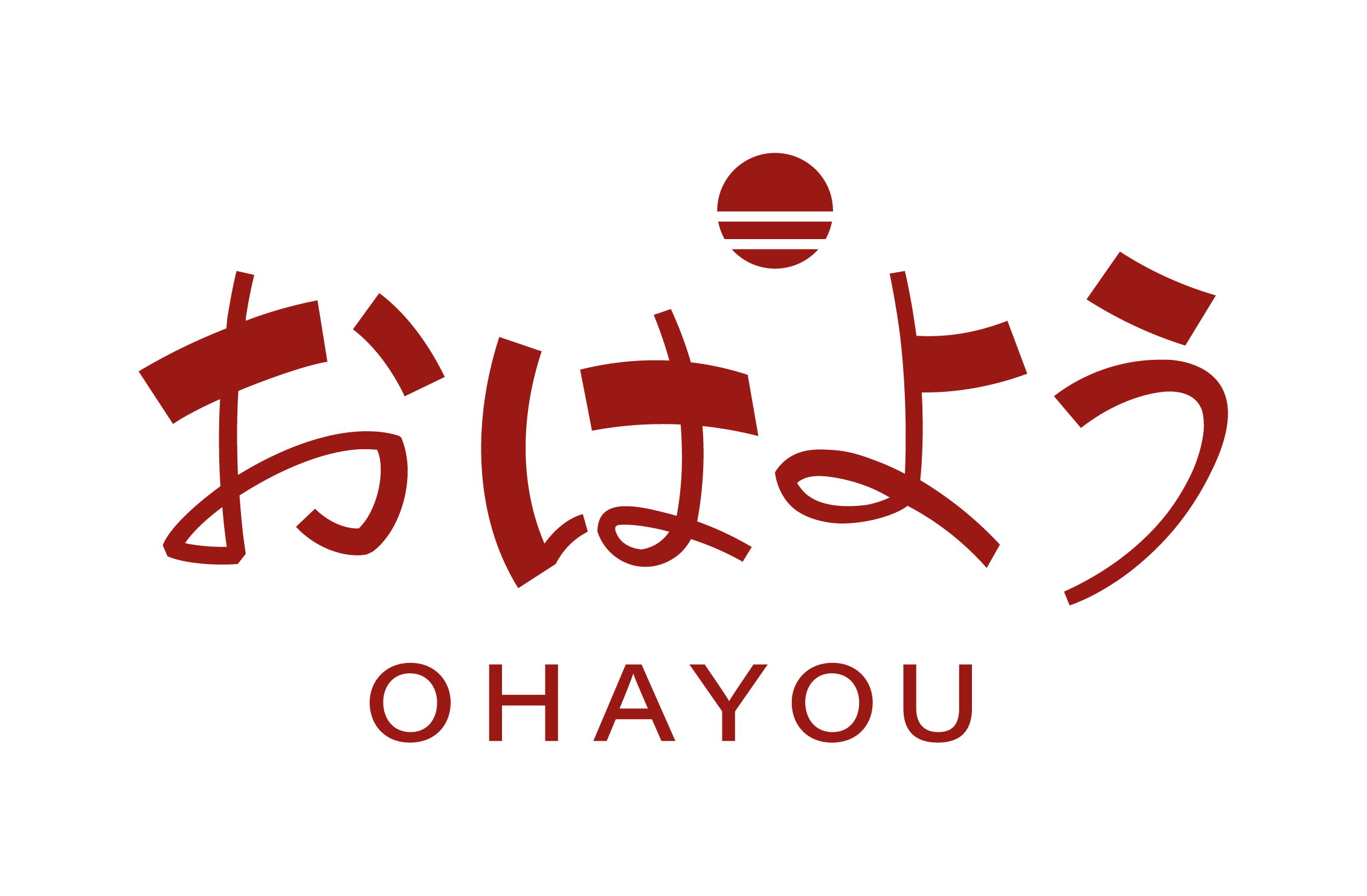 Logotipo Ohayou Horizontal Nome Inferior